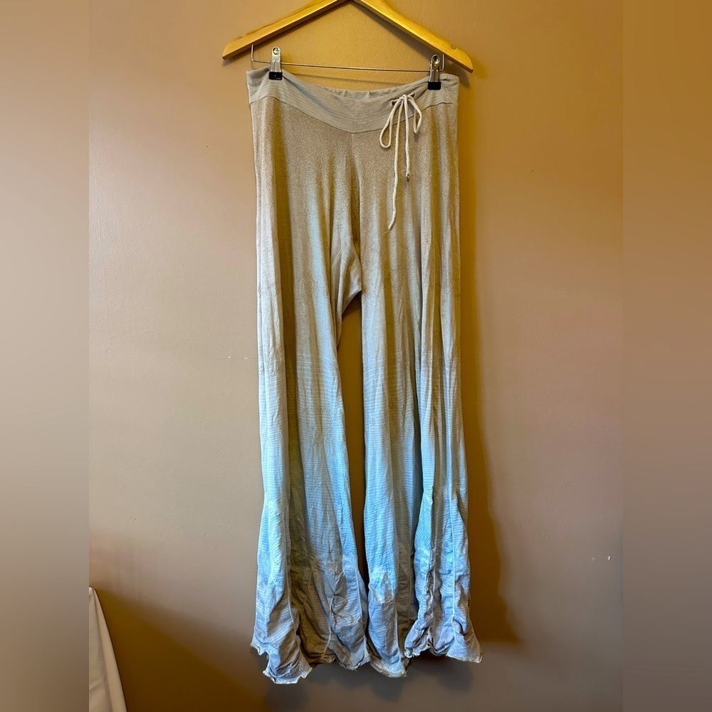 Letarte Handmade beach flare lounge pants SZ S Soft Surf Drawstring cover up